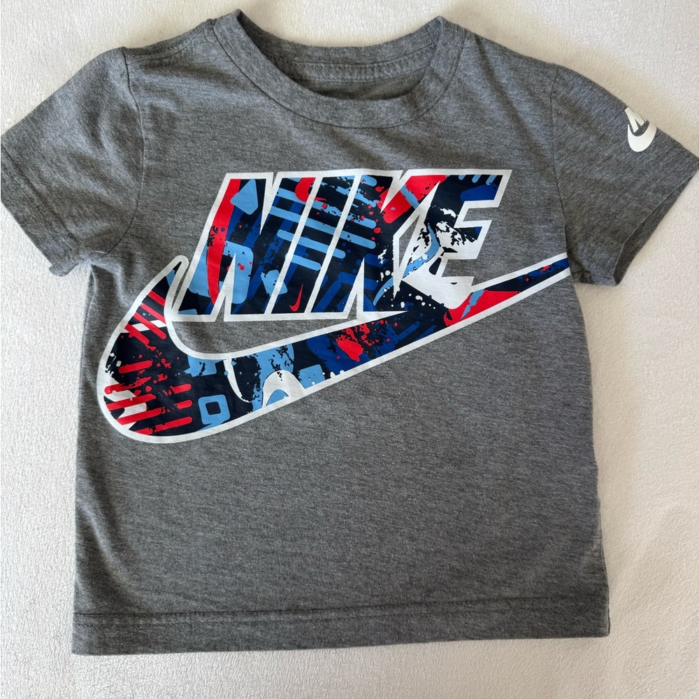 Nike Kids Blue and Red Graphic Tee